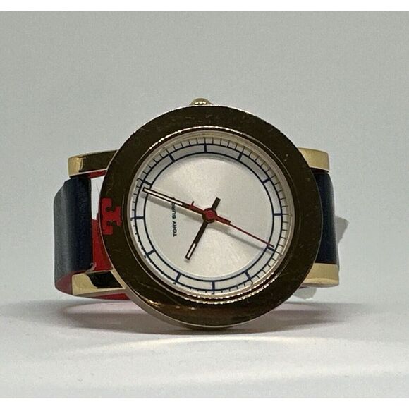 Tory Burch TBW6001 Women\'s Navy Leather Analog Dial Quartz Wrist Watch HME183